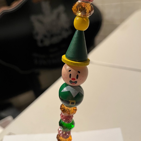 Pink and Green Decorative plant Stick with Elf Design - Picture 2 of 4